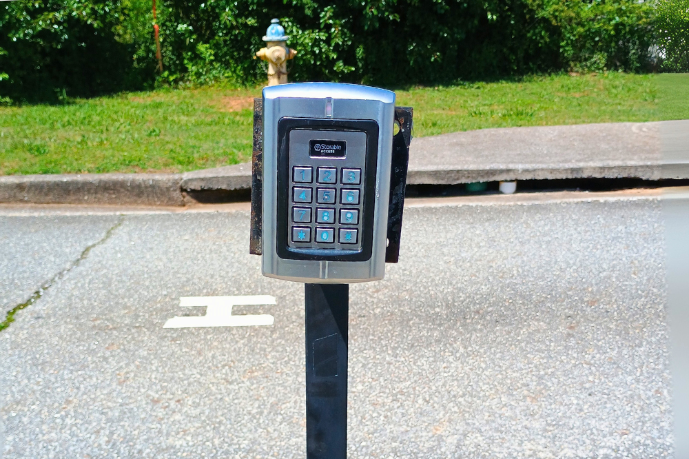 Secure storage with keypad entry